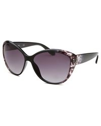 Kenneth Cole Reaction Women'S Oval Black & Purple Transparent Sunglasses - Lyst