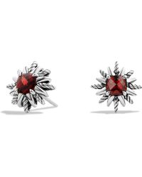 David Yurman Starburst Earrings With Garnet - Lyst