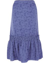 Richard Nicoll Navy Gathered Skirt - Lyst