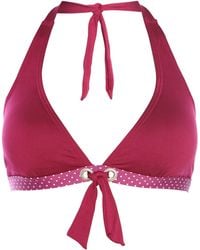 Dickins & Jones Polka Dot Halterneck Bikini Top - Lyst