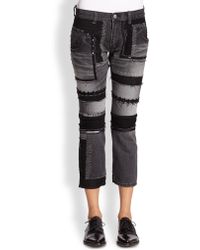 Junya Watanabe Embellished Patchwork Jeans - Lyst