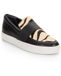 Loeffler Randall Irini Calf Hair & Leather Slip-On Sneakers - Lyst