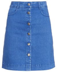 Stella McCartney Denim A-Line Mini Skirt - Lyst