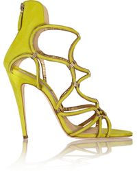 Brian Atwood Cleta Suede Sandals - Lyst