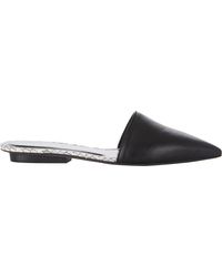 Narciso Rodriguez Snake-Trim Mules - Lyst