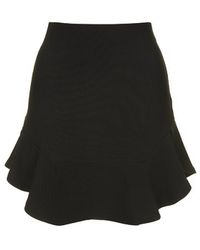 Topshop Flippy Hem Mini Skirt - Lyst