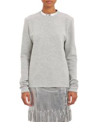 Paco Rabanne Metallic-Trim Felted Sweater - Lyst