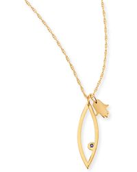 Jennifer Zeuner Sofia Eye & Hamsa Charm Necklace - Lyst