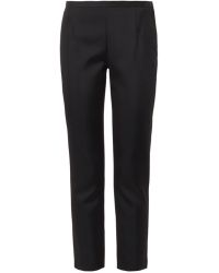 Honor Satin-Canvas Skinny Trousers - Lyst