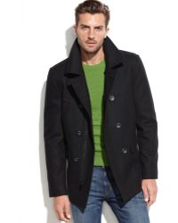 black guess coat mens