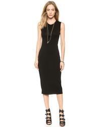 Enza Costa Twist Back Midi Dress - Black - Lyst