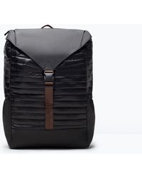 zara quilted backpack