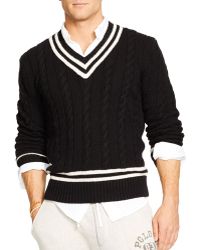 Ralph Lauren Polo Cable-Knit Cricket Sweater - Lyst