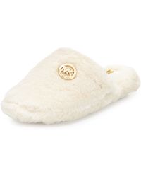 MICHAEL Michael Kors Jet Set Furry Slipper - Lyst