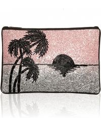 Matthew Williamson Tropical Sunset Glitter Clutch Bag - Lyst