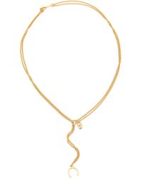 Giles & Brother Mini Hook Necklace - Gold - Lyst