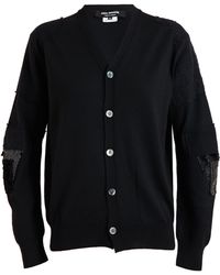 Junya Watanabe Wool Collage Cardigan - Lyst