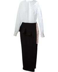 Alessandra Rich Lace Insert Dress - Lyst