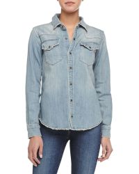 Current/Elliott The Social Western Sun Shirt - Lyst