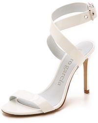Pedro Garcia Cecily Glossy Sandals - Meringue - Lyst