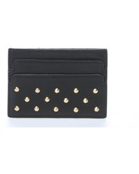 Alexander McQueen Black Leather Studded Skull Card Holder - Lyst