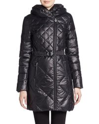 Elie Tahari Amsterdam Leather-Trimmed Puffer Coat - Lyst