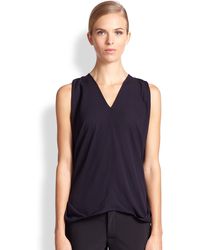Yigal Azrouel Silk Georgette Top - Lyst