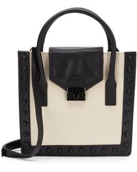 Loeffler Randall Canvas & Leather Junior Work Tote - Lyst