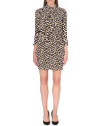 Sandro Graphic-Print Crepe Dress - Lyst