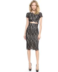 Lover Vee Vee Splice Dress - Black - Lyst
