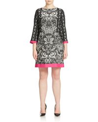 Eliza J Plus Printed Shift Dress - Lyst