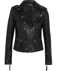 Karl Lagerfeld Odina Leather Biker Jacket - Lyst