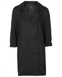 Topshop Petite Split Back Duster Coat - Lyst