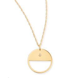 Jennifer Zeuner Coco Cutout Diamond Charm Necklace - Lyst