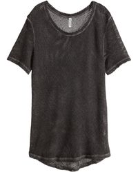 H&M Mesh T-Shirt - Lyst