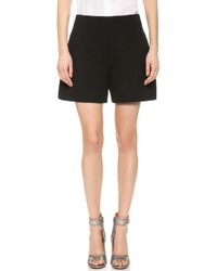 Carven Tweed Shorts - Black - Lyst