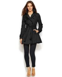 Betsey Johnson Flared Corset-Back Trench Coat - Lyst