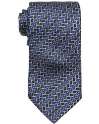 Gucci Sapphire Silk Woven Horsebit Printed Tie - Lyst
