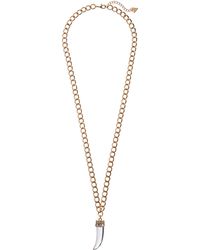 Guess Horn Pendant Necklace - Lyst