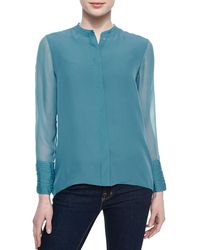 Elie Tahari Alejandra High-Low Blouse - Lyst