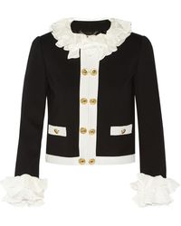 Moschino Silk-Trimmed Jersey Jacket - Lyst