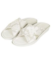 Topshop Hover Cross Front Pool Sliders - Lyst
