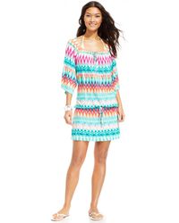 Kenneth Cole Reaction Chevron-Print Blouson Tunic - Lyst