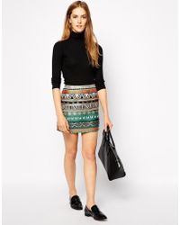 Sessun Liane Embroidered Mini Skirt - Lyst