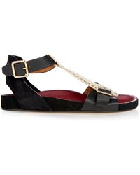 Isabel Marant Layne Python-Effect Leather Sandals - Lyst