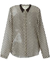 Forte Forte Geometric Print Sheer Blouse - Lyst