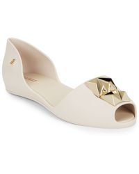 Melissa Fresh Bloom Peep-Toe Flats - Lyst