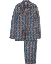 Suno Printed Cotton And Silk-Blend Twill Pajama Set - Lyst