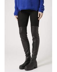 Topshop Danger High Leg Boots - Lyst