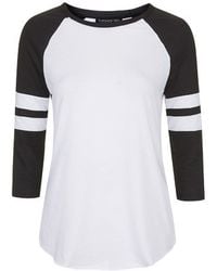 Topshop Tall Sporty Raglan Top - Lyst